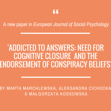 A new paper in European Journal of Social Psychology!