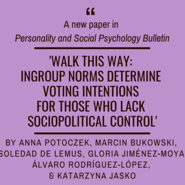 A new paper in Personality and Social Psychology Bulletin!