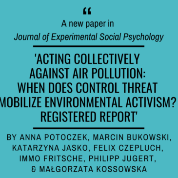 New registered report in Journal of Experimental Social Psychology!
