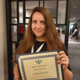 The Best Dissertation Award from ISPP for Anna Potoczek!