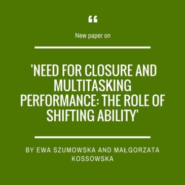 A new paper by Ewa Szumowska and Małgorzata Kossowska