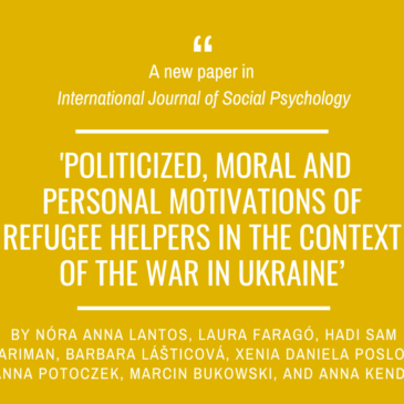 A new paper in International Journal of Social Psychology coauthored by our lab members!
