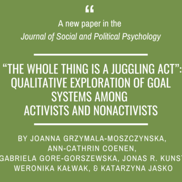 A new paper by our lab members in Journal of Social and Political Psychology!