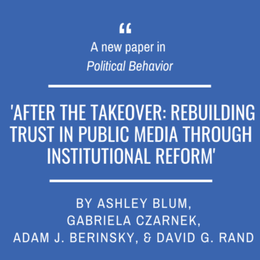 A new paper in Political Behavior coauthored by our lab member – Gabriela Czarnek!